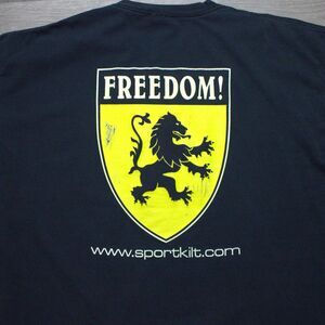 Vintage SportKilt Shirt Mens 2XL Black Chest Logo Promo Y2K Tee